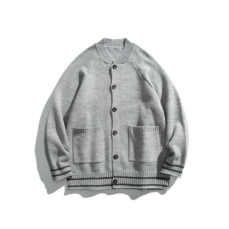 Unisex Boxy Cardigan made of fine knit with raglan sleeves and patch pockets Mune Fashion