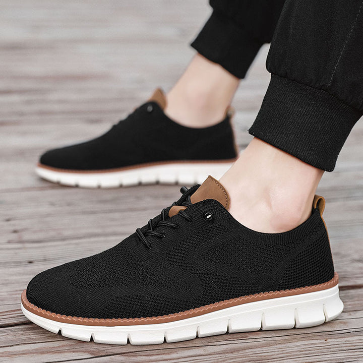 Men's knitted comfort sneaker with breathable knitted upper and flexible EVA outsole Mune Fashion