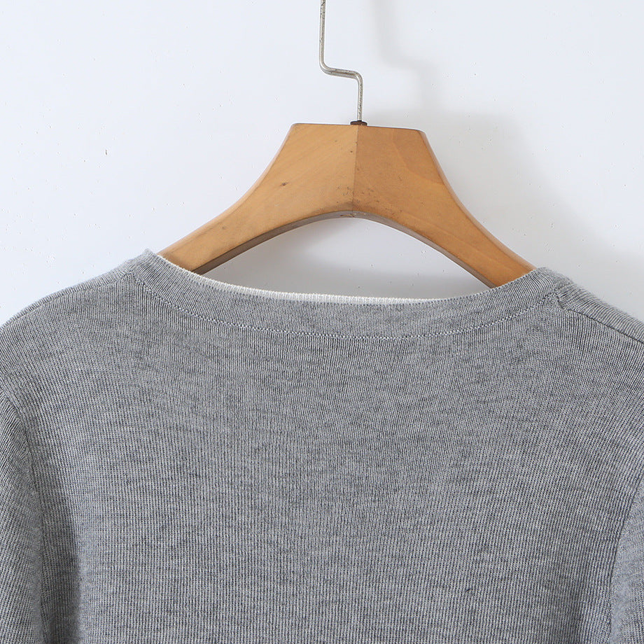Ladies fine-knit bolero with integrated shirt panel and button details Mune Fashion