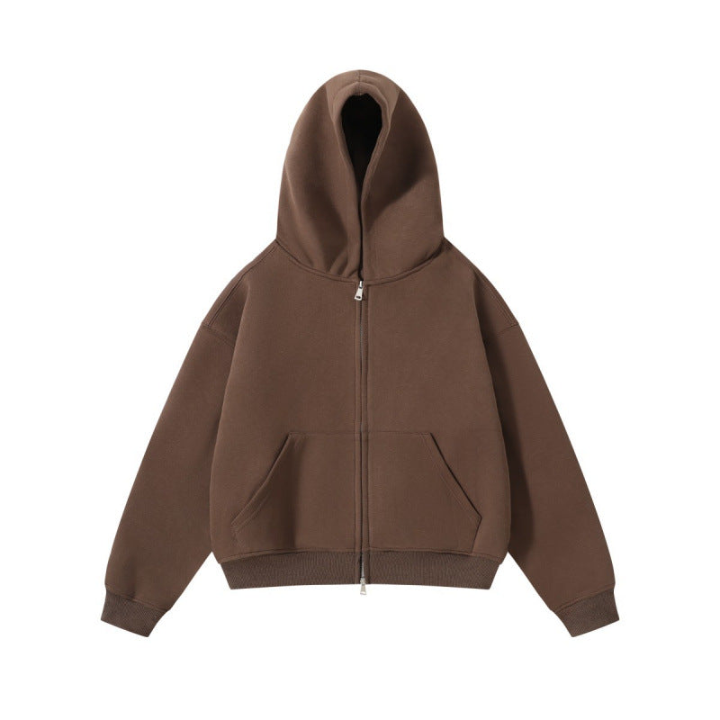 Unisex Oversize Hoodie with full zip and kangaroo pockets made of cotton fleece Mune Fashion