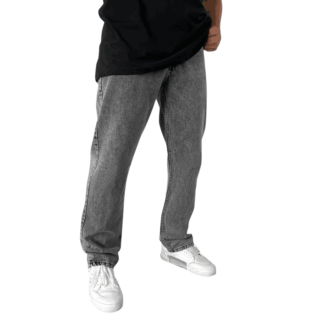 Men's relaxed straight-leg jeans with elastic waistband and relaxed fit Mune Fashion