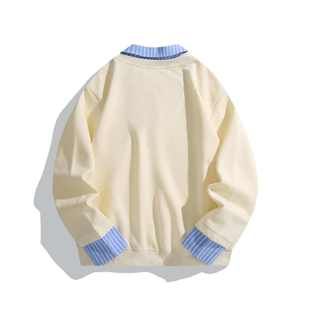 Unisex Oversize Layering Sweater with integrated shirt collar Mune Fashion