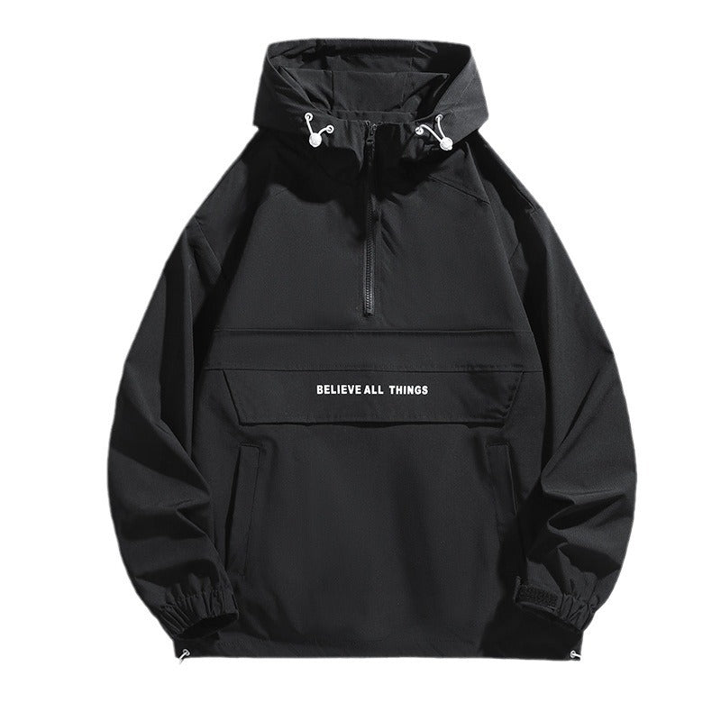 Men's Stylish Outdoor Jacket with High Collar Mune Fashion