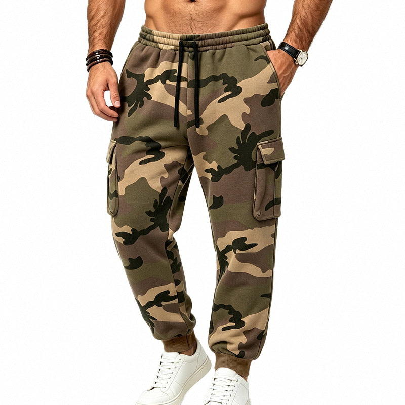 Men's cargo jogging pants with elastic waistband, multiple pockets and sporty fit Mune Fashion