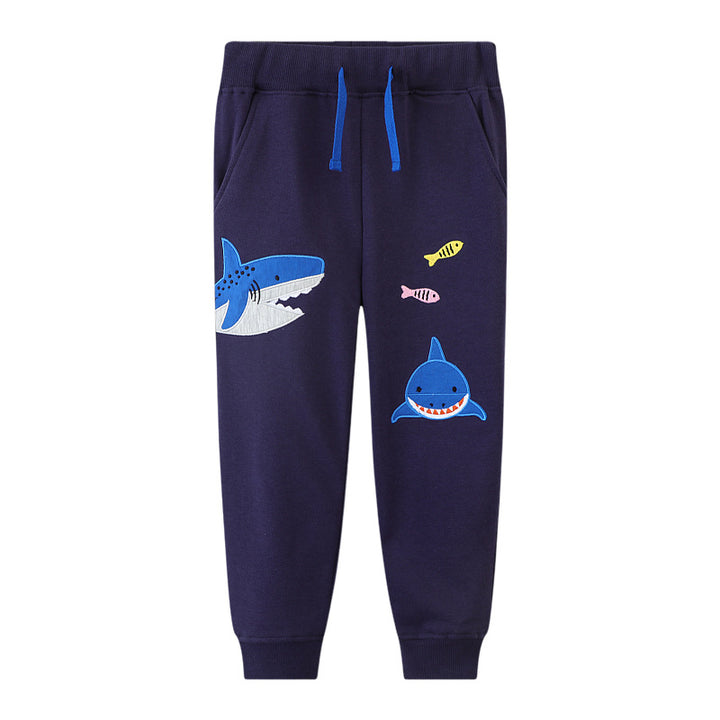 Boys sweatpants with cute shark motif Mune Fashion