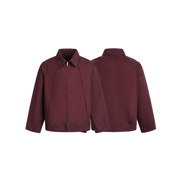 Unisex Boxy Blouson Jacket made of cotton blend with raglan sleeves and continuous zipper Mune Fashion