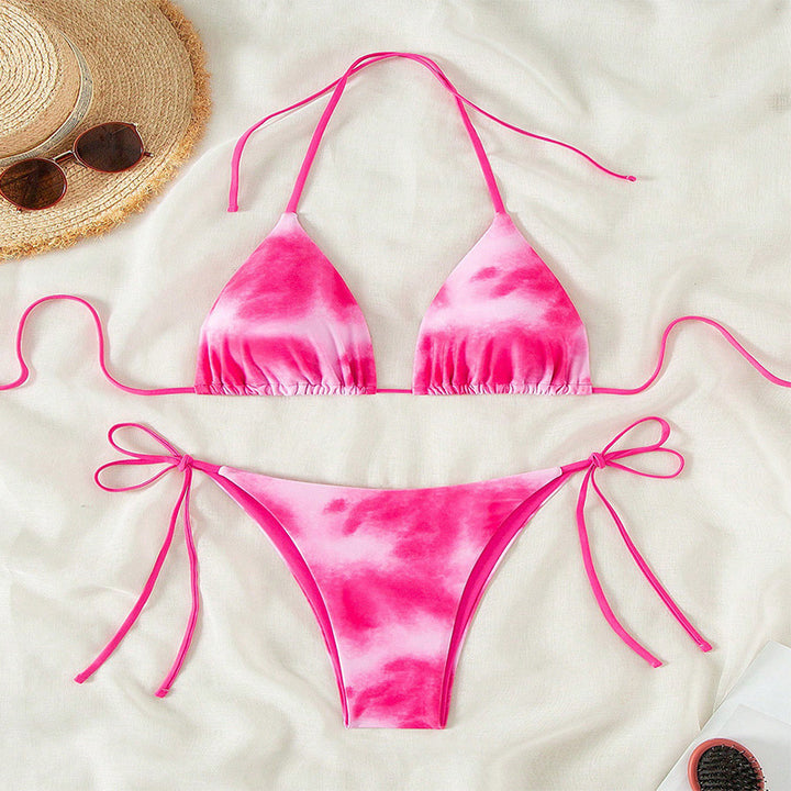 Women's Triangle Bikini with adjustable ties and sophisticated ruffle design Mune Fashion