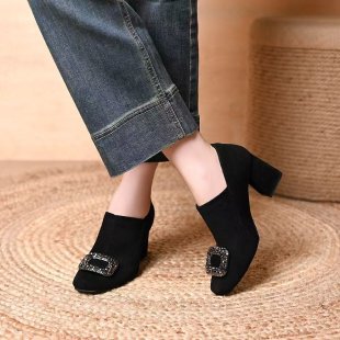 Women's Elegant Ankle Boots with Glitter Detail Mune Fashion