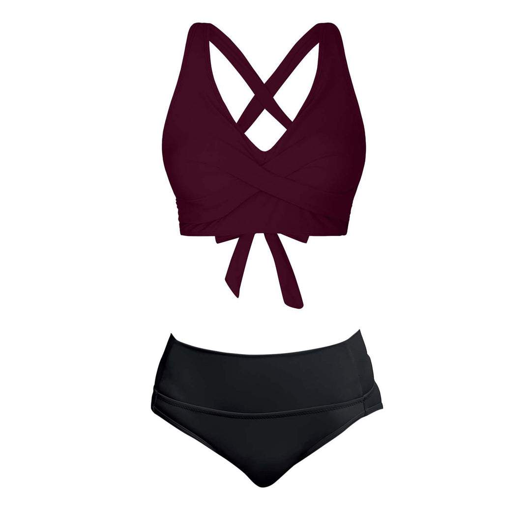 Women's Two-Piece Swimsuit with Floral Design Mune Fashion
