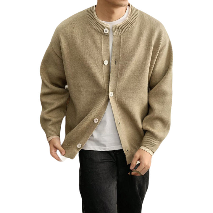 Men's Fashionable Cardigan with Button Placket Mune Fashion