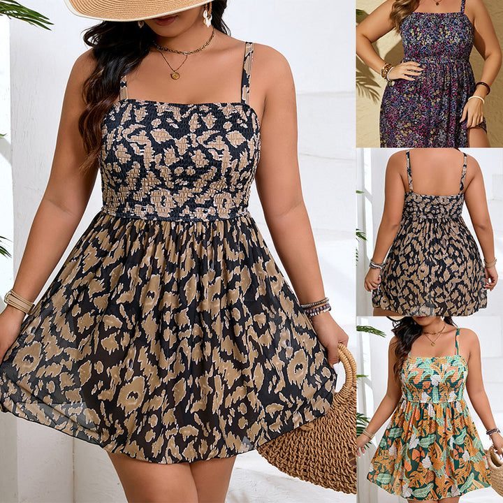 Women Lightweight Summer Dress with Smocked Top and Flattering A-Line Cut Mune Fashion