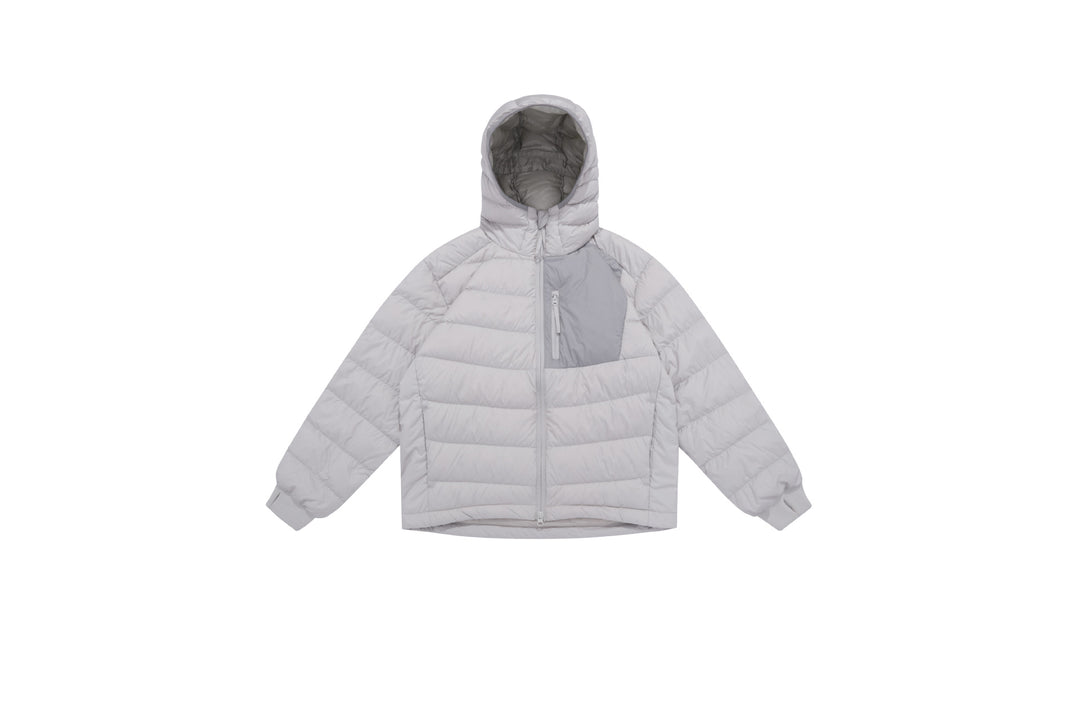 Men's lightly padded hooded jacket in boxy cut with technical inserts Mune Fashion