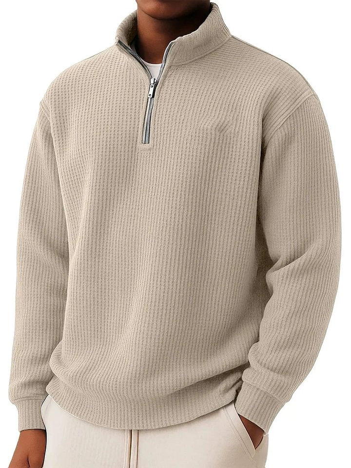 Men's High-Quality Pullover with Zipper Mune Fashion
