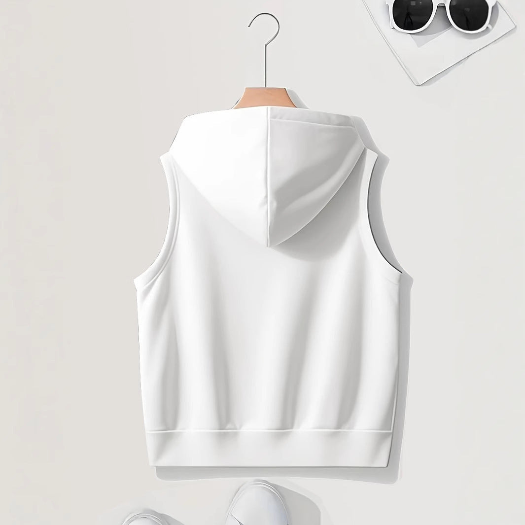 Ladies sporty hooded vest with zipper and practical pockets Mune Fashion