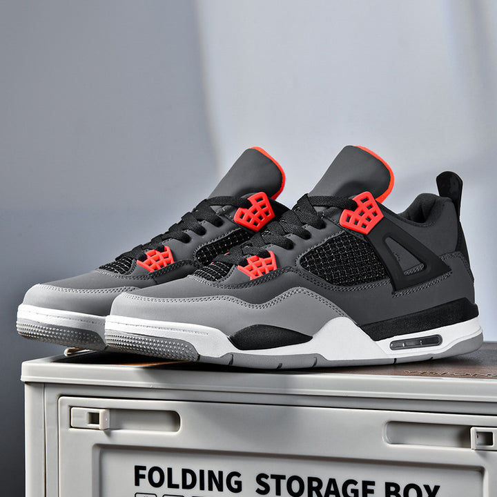 Men's retro-urban high-top sneakers with mesh panel, reinforced heel cap, and cushioning air unit Mune Fashion