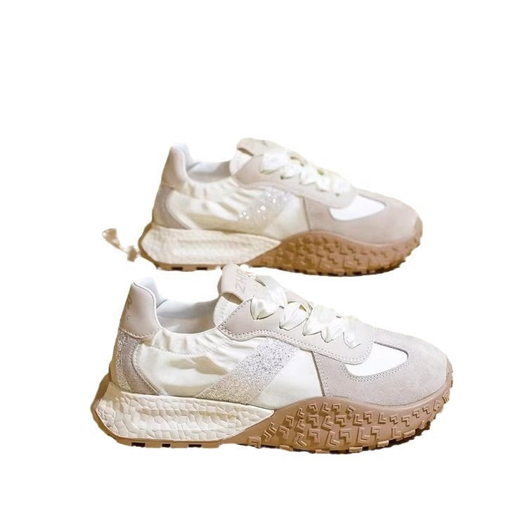 Women's Sporty Sneakers with Glittering Accents and Futuristic Design Mune Fashion