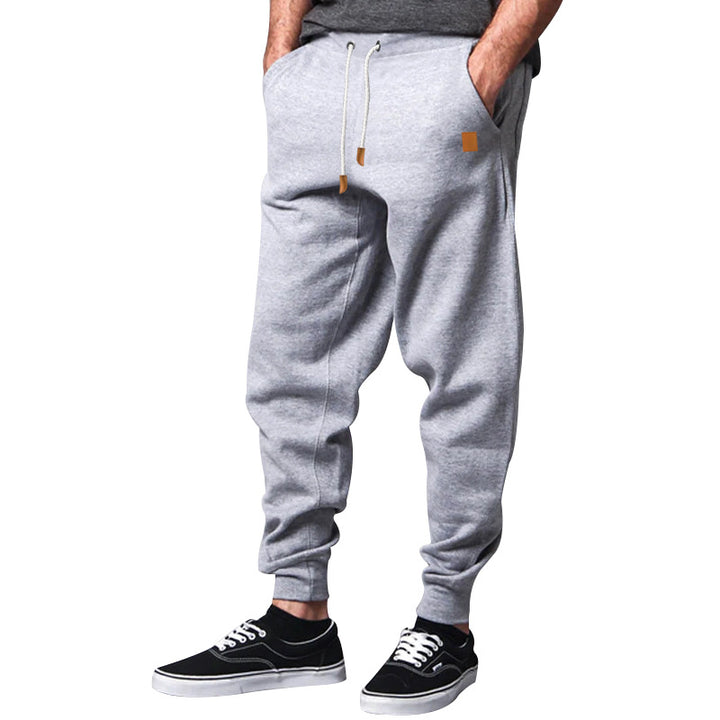 Men's nan Relax pants made of heavy sweat with drawstring and ribbed ankle cuffs Mune Fashion