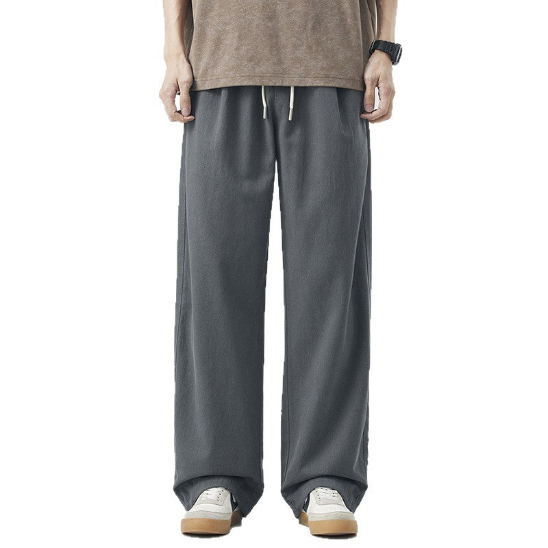 Men Comfortable Wide Cut Relaxed Fit Leisure Pants Mune Fashion