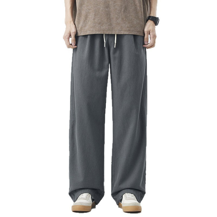 Men Comfortable Wide Cut Relaxed Fit Leisure Pants Mune Fashion
