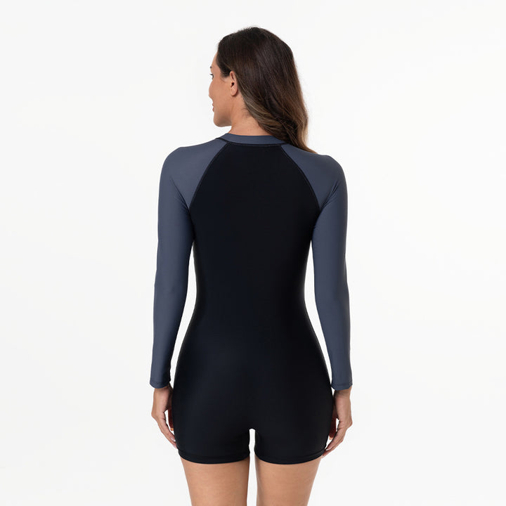 Damen Sportlicher Neopren-Einteiler mit Reißverschluss Echo Archiv