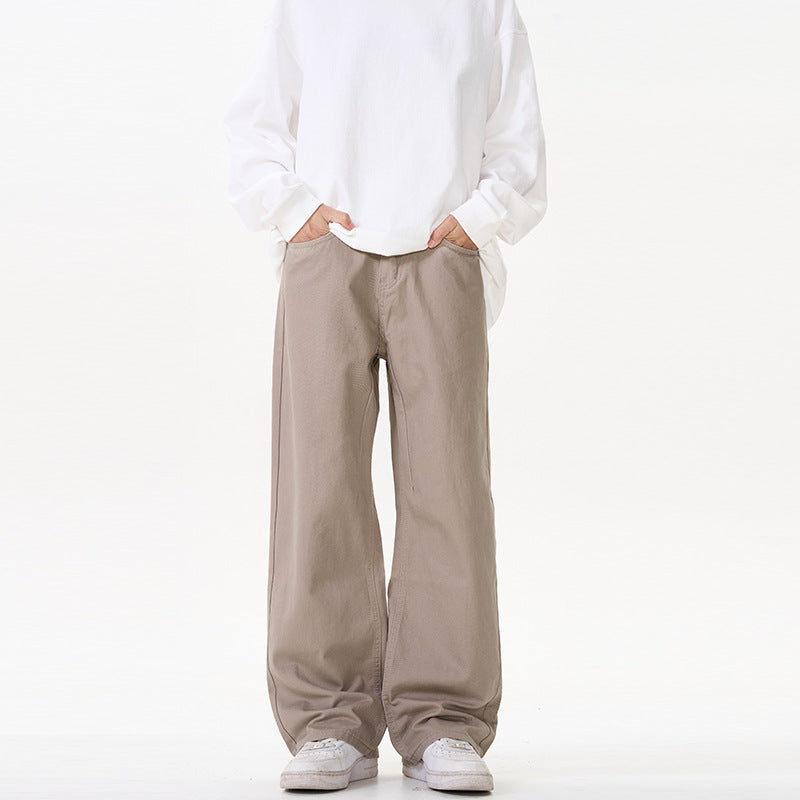 Unisex Wide cut chino pants with a low crotch and casual waistband Mune Fashion