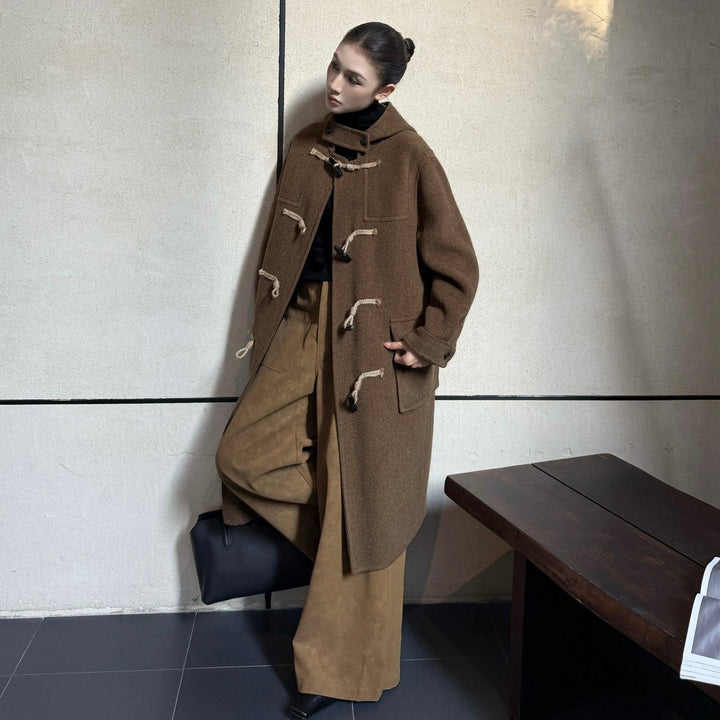 Women's wool duffle coat with toggle closures and oversized fit Mune Fashion
