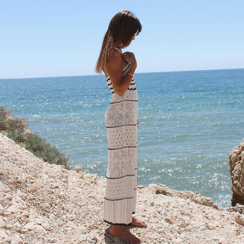 Women crocheted beach dress with delicate patterns and fringed details Mune Fashion