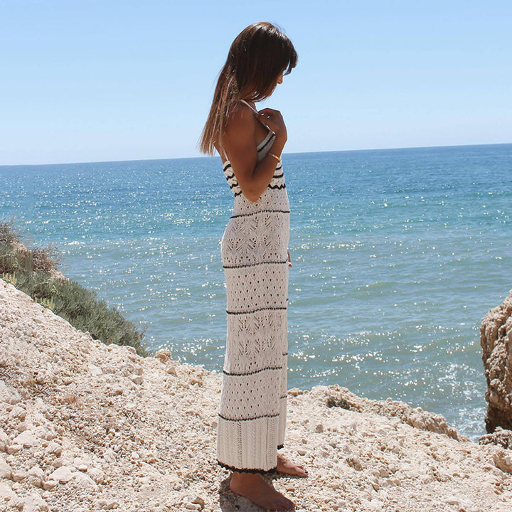 Women crocheted beach dress with delicate patterns and fringed details Mune Fashion