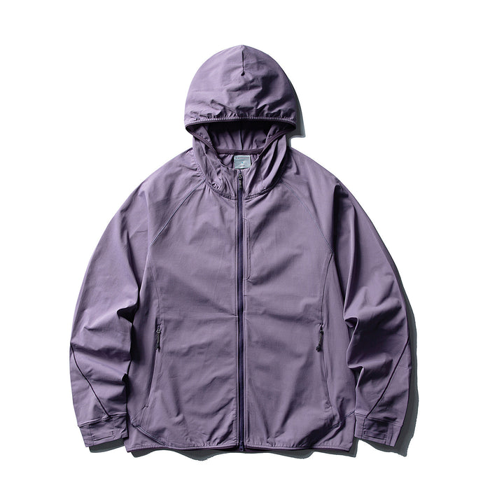 Women's Lightweight Ripstop Outdoor Hoodie Jacket with Raglan Sleeves and Zipper Pockets Mune Fashion