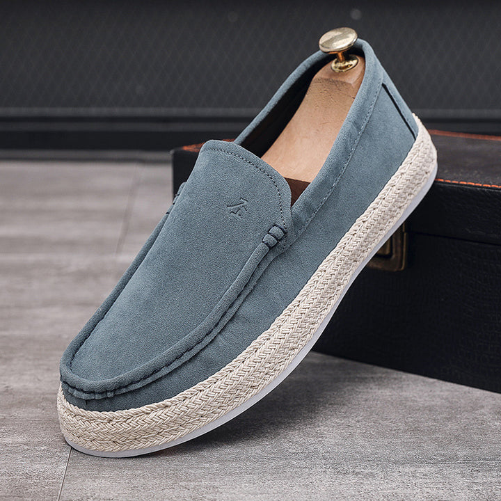 Men's Comfortable Slip-On Moccasins with Jute Sole