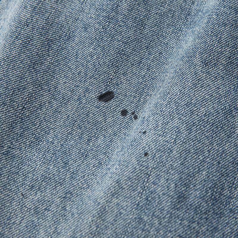 Men's Relaxed-Fit Denim Pants with Paint Effect and Knee Seam Mune Fashion