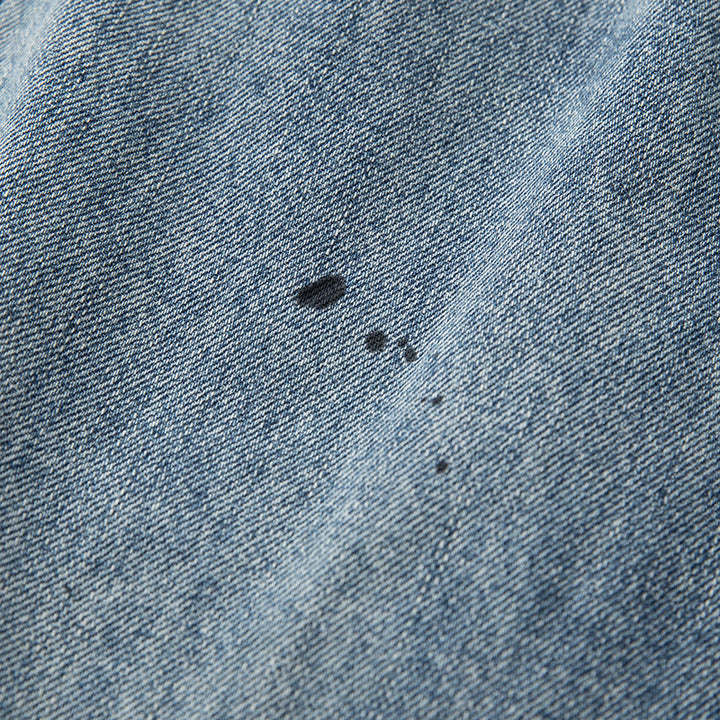 Men's Relaxed-Fit Denim Pants with Paint Effect and Knee Seam Mune Fashion