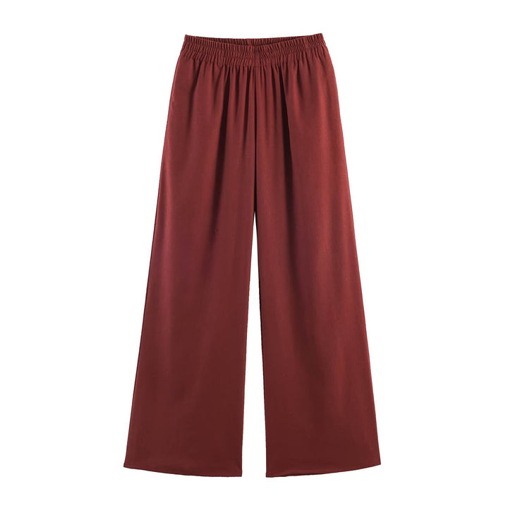 Women Two-Piece Suit Set Wrap Blazer with Tie Belt and Palazzo Pants Mune Fashion