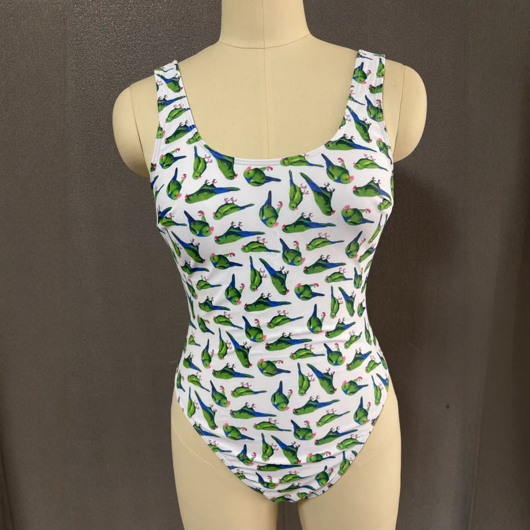 Ladies Elegant One-Piece with Floral Pattern Mune Fashion