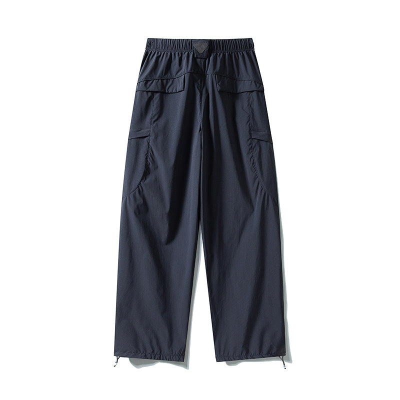 Men's Tech Cargo Pants made of wind and water-repellent nylon with elastic waistband & multifunctional pockets Mune Fashion