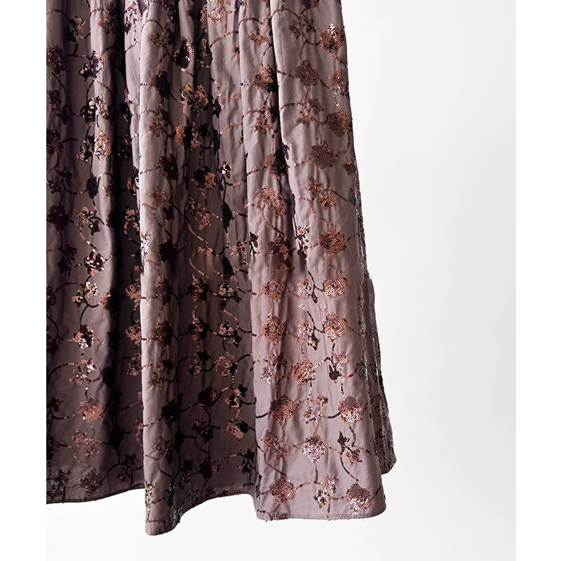 Ladies Elegant Midi Skirt with Floral Design Mune Fashion
