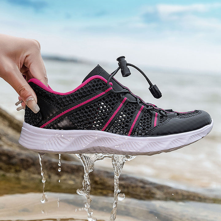 Women’s breathable mesh sneakers with drawstring closure, ultra-light EVA flex sole and padded heel collar Mune Fashion