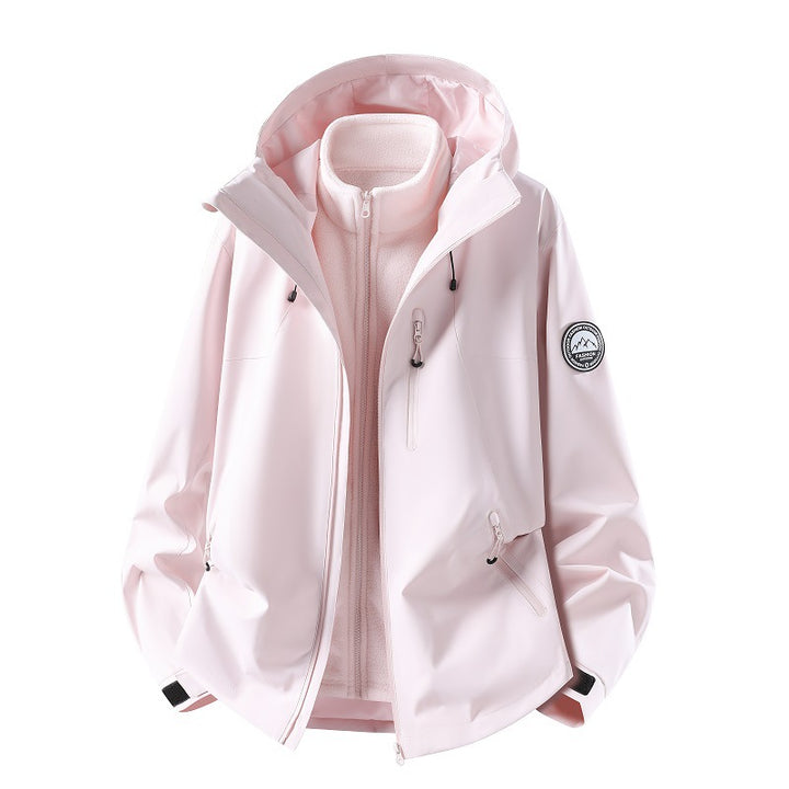 Men's three-piece softshell outdoor jacket with removable fleece lining and hood Mune Fashion