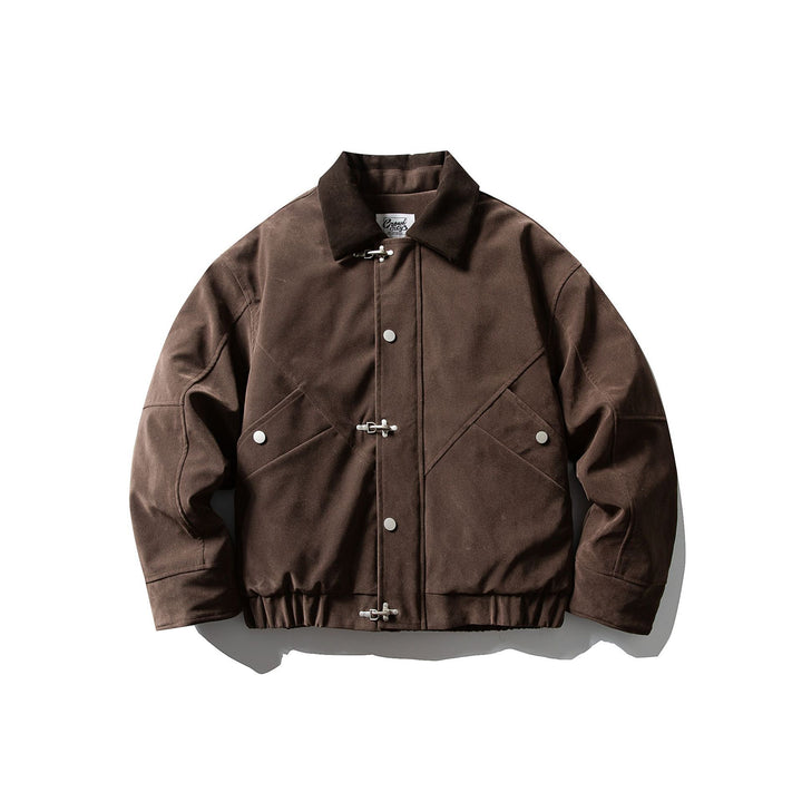 Men's short blazer made of canvas with toggle fastenings and elastic hem Mune Fashion