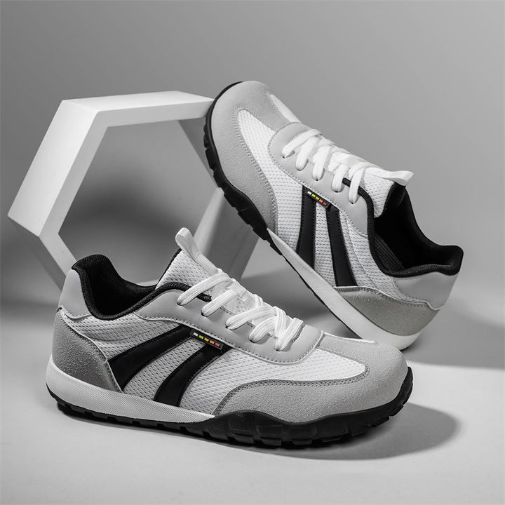 Men Breathable Lightweight Mesh Sneakers with Shock-Absorbing Rubber Sole Mune Fashion