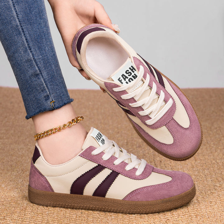 Men's retro sneakers with suede and textile upper material, classic three-stripe look and profile rubber sole Mune Fashion