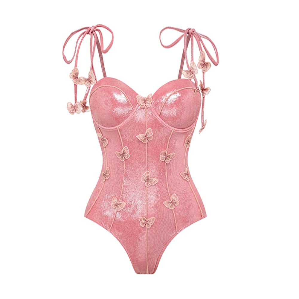 Ladies Luxurious Swimsuit with Off-Shoulder Ruffle Straps and Matching Maxi Skirt Mune Fashion