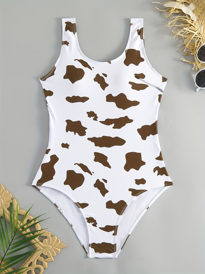 Women’s One-Piece Swimsuit with Animal Pattern Mune Fashion
