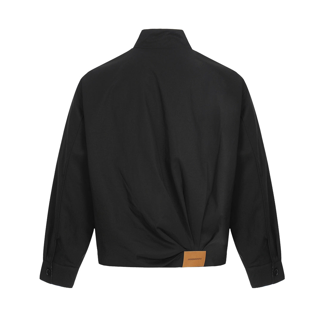 Men's Lightweight Windbreaker Blouson with Funnel Neck and Concealed Zippers Mune Fashion