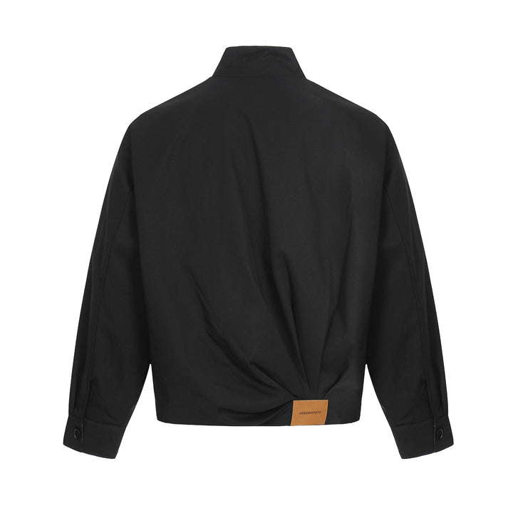 Men's Lightweight Windbreaker Blouson with Funnel Neck and Concealed Zippers Mune Fashion