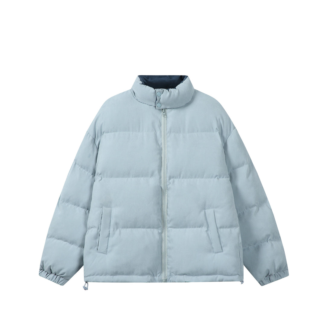 Women's Padded Boxy Quilted Jacket with High Stand-Up Collar Mune Fashion