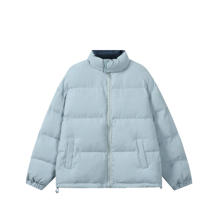 Women's Padded Boxy Quilted Jacket with High Stand-Up Collar Mune Fashion