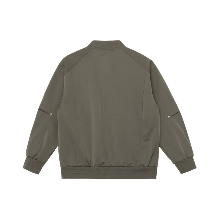 Men's Boxy Bomber Jacket with Stand-Up Collar, Concealed Zippers and Flap Pockets Mune Fashion