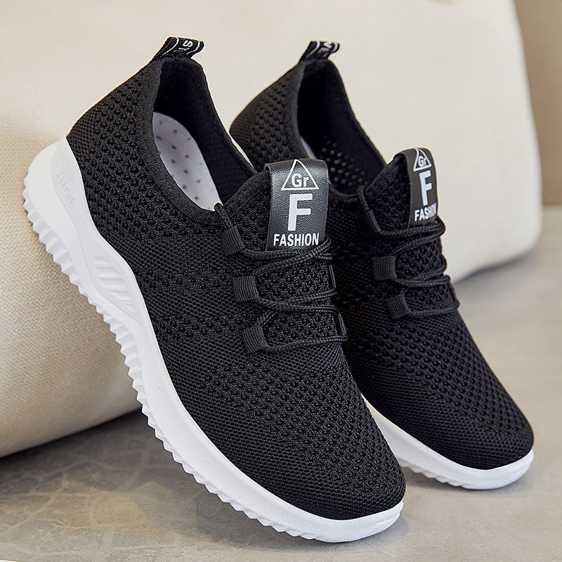 Women's nan ultra-light 3D-knit slip-on sneakers with elastic lacing, pull tab and cushioning EVA midsole Mune Fashion