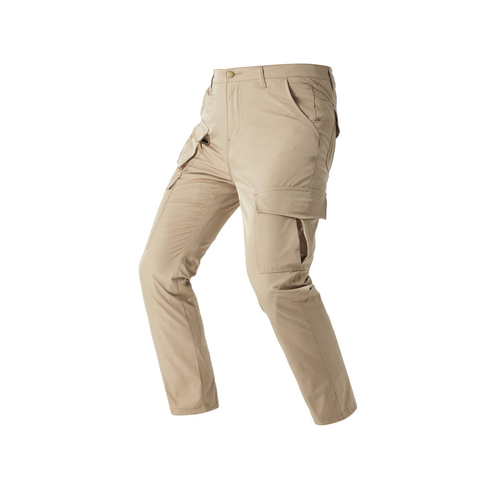 Men's Lightweight Stretch Cargo Pants with Multiple Flap Pockets & Tapered Fit Mune Fashion